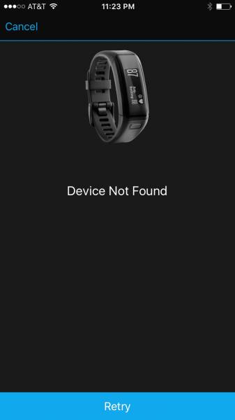 Garmin vivoactive hr discount bluetooth status waiting